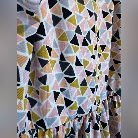 BAG268. NWT DOT DOT SMILE Pink/Gold/Black Triangle Tank Dress 3/4 - Picture 3 of 3